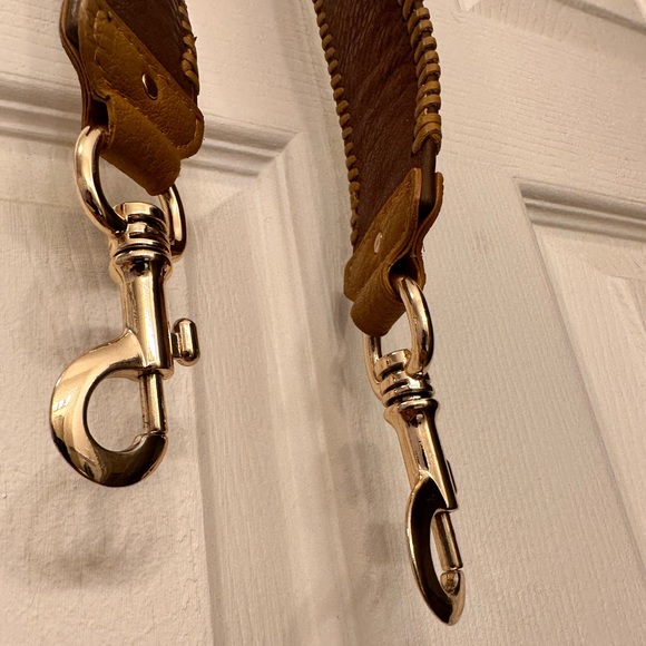 37” Purse/Bag strap - Brown & Tan Weave & Grommet Details - Picture 4 of 8